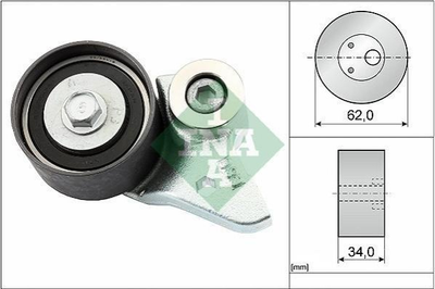 Натяжной ролик ремня ГРМ INA 531050220 Audi A6, A8; Volkswagen Phaeton, Touareg 077109485C, 077109485E, 077109485F