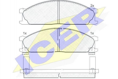 Тормозные колодки ICER 140885 Nissan Navara, Pathfinder 4106005N93, 4106009G90, 410600H590