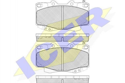 Тормозные колодки ICER 181781 044650K020, 044650K340, 04465YZZQ5