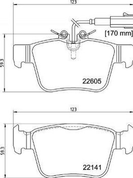 Тормозные колодки BREMBO P23180 77367718, 68318394AA, 77368283