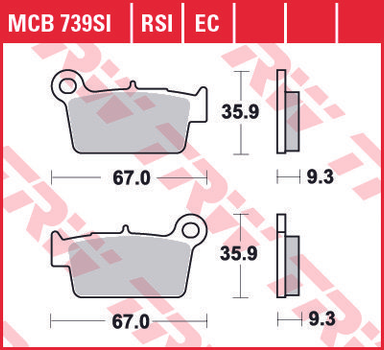 Гальмівні колодки TRW MCB739RSI