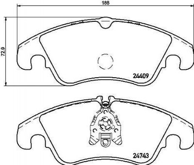 Гальмівні колодки BREMBO P24161 Ford Focus 1721654, 9M512K021BE, 1551486