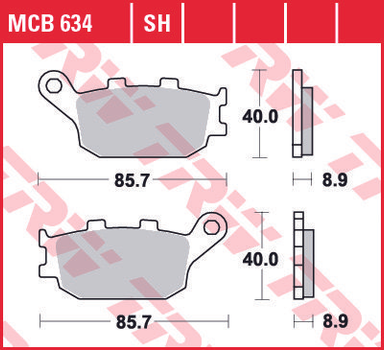 Тормозные колодки TRW MCB634