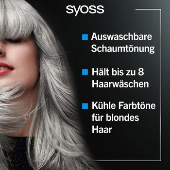 Тонізуюча пінка для волосся SYOSS Tint Mousse Metal Silver 120 мл (4015100335743)