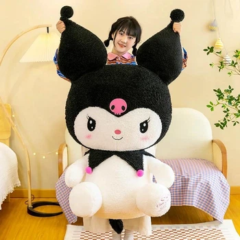 Sanrio Куроми 70 см большая мягкая игрушка аниме хеллоу китти kuromi hello kitty арт 1