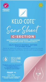 Силіконовий пластир від шрамів після кесаревого розтину Kelo-Cote (3х15 см)