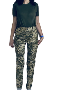 Жіночі військові тактичні штани 50 укрпіксель на флісі (зима)