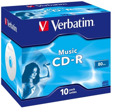 Verbatim CD-R 700 MB Audio Live it Jewel 10 шт (43365)