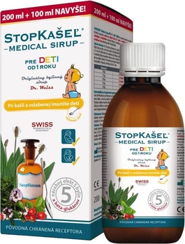 Syrop na kaszel dla dzieci Novascon Dr. Weiss Kaszle-Q 300 ml (8594059738981)