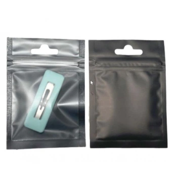Пакет саше чорний косметичний, із замком Zip-Lock 7х10 см, матовий чорний пакет Zip-Lock 7х10 см, 10 шт