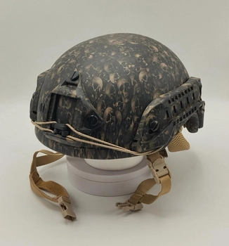 Каска шлем кевларовая военная тактическая баллистическая Украина ОБЕРІГ R - PRO (череп)клас 1 ДСТУ NIJ IIIa