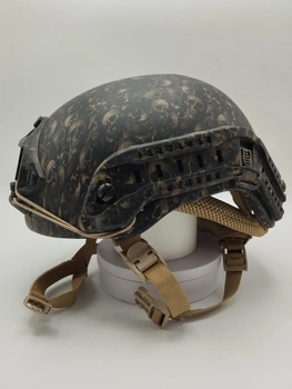 Каска шлем кевларовая военная тактическая баллистическая Украина ОБЕРІГ R - PRO (череп)fast(фаст)клас 1ДСТУ