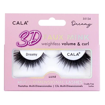 3D накладные ресницы цельные Cala 3D FAUX MINK LASHES: DREAMY, 1 пара