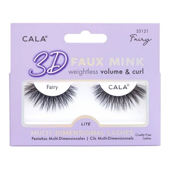 3D накладные ресницы цельные Cala 3D FAUX MINK LASHES: FAIRY, 1 пара