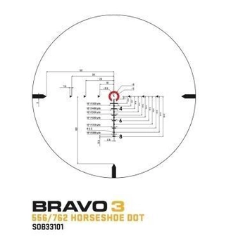 Приціл оптичний Sig Optics BRAVO3 BATTLE SIGHT, 3X24мм