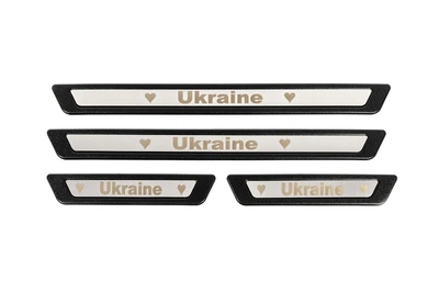 Накладки на пороги (Ukraine, 4 шт., нерж)
