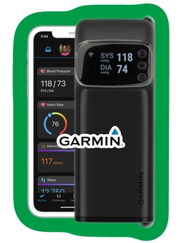 Медичний розумний тонометр артеріального тиску Garmin Index BPM (010-02464-03) схвалений FDA з вбудованим дисплем