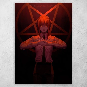 Плакат постер CupKit "Человек-бензопила / Chainsaw Man" №9 А3 42х29,7 см