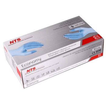 Одноразовые нитриловые перчатки "NTS STАNDАRD" XL (уп. - 100шт), светло синие, APP, 09N0639