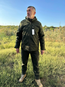 Тактична куртка весняна хаки COMBAT Боїв софтшел Soft-Shell олива для спецрозненну ВСУ S XL