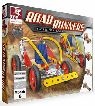Klocki konstrukcyjne Toy Kraft Road Runners Super of 6 Models 189 elementów (8906022393842)