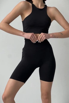 Жіночі Безшовні Шорти Велосипедки Without Push Up S Black