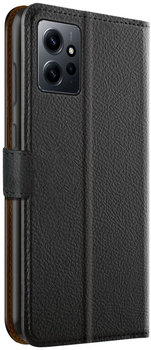 Etui z klapką Xqisit NP Slim Wallet Selection Anti Bac do Redmi Note 12 4G Black (4029948607474)