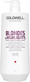 Szampon Goldwell Dualsenses Blondes Highlights Anti-Yellow do włosów blond neutralizujący żółty odcień 1000 ml (4021609028574)