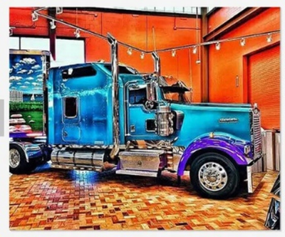 Картина за номерами Norimpex Блакитна вантажівка в гаражі 40 x 50 см (5902444087140)