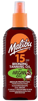 Olejek-bronzer do opalania Malibu Argan SPF 15 200 ml (5025135119248)