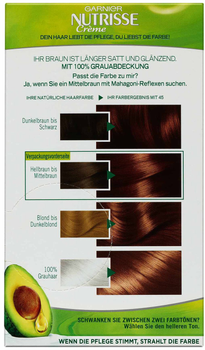 Krem farba do włosów Garnier Nutrisse 45 Schokobraun 180 ml (4002441020254)