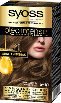 Krem farba do włosów Syoss Oleo Intense Permanent Hair 6-10 Dunkelblond 115 ml (4015100310979)