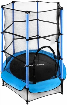 Батут с сеткой HyperMotion 140 см Blue, TRAMPOLINA MINI 55