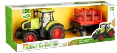 Traktor Big Toys Combine Harvester z przyczepą i kłodami 33 cm (5904326411708)