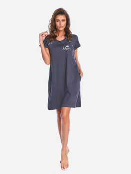 Нічна сорочка жіноча бавовняна Doctor Nap Tcb.9992 M Графітова (5902701151836)