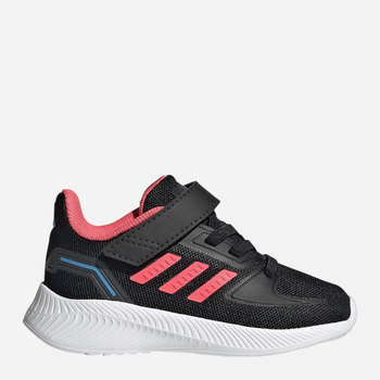 Buty sportowe dziecięce dla dziewczynki na rzepy Adidas Runfalcon 2.0 I GX5942 21 Czarne (4065419284270)