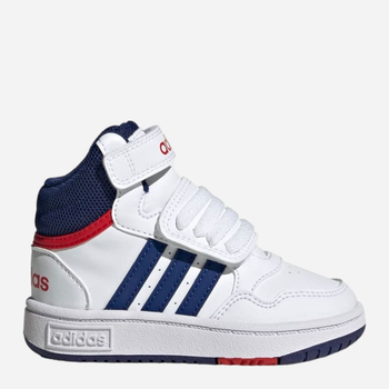 Buty sportowe chłopięce na rzepy za kostkę Adidas Hoops Mid 3.0 AC I GZ9650 26 Białe (4066746092057)