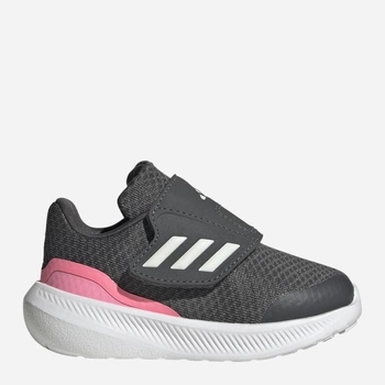 Buty sportowe dziecięce dla dziewczynki na rzepy Adidas Runfalcon 3.0 AC I HP5859 26.5 Szare (4066749848644)