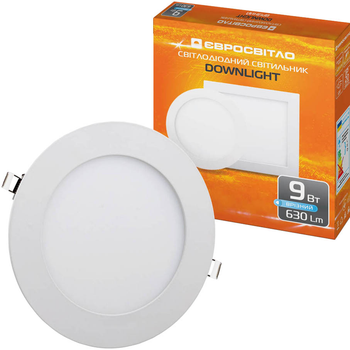 Стельовий світильник Євросвітло 9 Вт 6400 K LED-R-150-9 (38836)