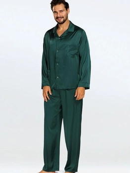 Piżama (koszula + spodnie) męska DKaren Lukas L Zielona (5903251470859)