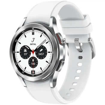 Смарт-годинник Samsung Galaxy Watch 4 Classic (1.20", 396x396, 16 GB, Wear OS, BT 5.0) Silver (Grade B) - Б/В