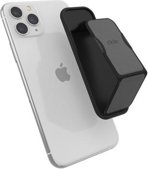 Тримач для телефону CLCKR Universal Grip & Stand Saffiano Size S Black-Silver (8718846077019)