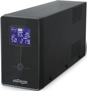 Блок безперебійного живлення EnerGenie EG-UPS-031 (LCD дисплей, 650VA, Black)