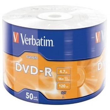 Диск DVD-R 4.7GB 16x 50рсs Verbatim Matt Silver Spindle