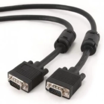 Кабель VGA - VGA 5м Cablexpert, подвійне екранування, з 2ма феритами (CC-PPVGA-5M-B)
