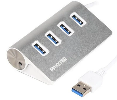Концентратор USB3.0 Maxxter HU3A-4P-01 (4xUSB3.0)