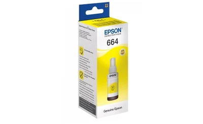Чорнило Epson 664 (L100/110/120/132/200/210/222/300/312/350/355/362/366/456/550/555/566/1300) Yellow 70мл (C13T66444A)