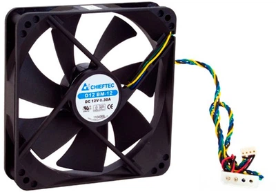 Вентилятор корпусний 120 Х 120 Х 25мм Chieftec AF-1225PWM Thermal Killer (1650rpm, 4pin PWM/Molex, 31 dB(A))