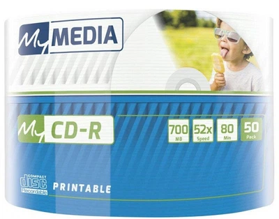 Диск CD-R 700MB 52x 50pcs MyMedia Full Printable