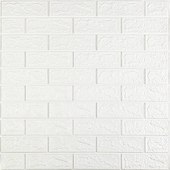 Самоклеющаяся 3D панель Sticker Wall под кирпич Белый 700х770х2мм
